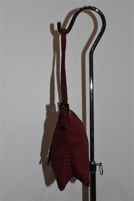 Dark Red Fendi Shoulder Bag, size S