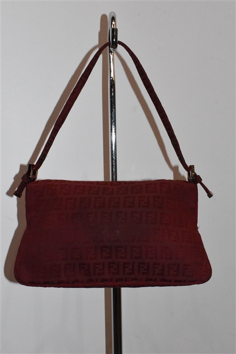 Dark Red Fendi Shoulder Bag, size S