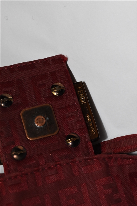 Dark Red Fendi Shoulder Bag, size S