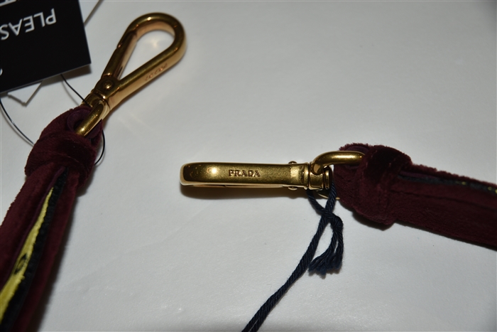 Bordeaux Prada Bag Strap, size O/S