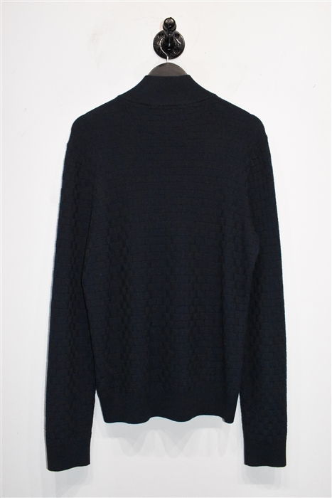 Navy Louis Vuitton Zippered Sweater, size M