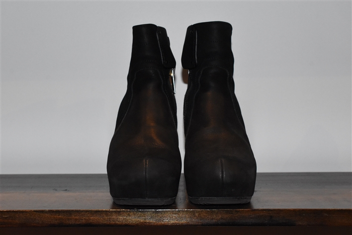 Black Leather Rick Owens Booties, size 8