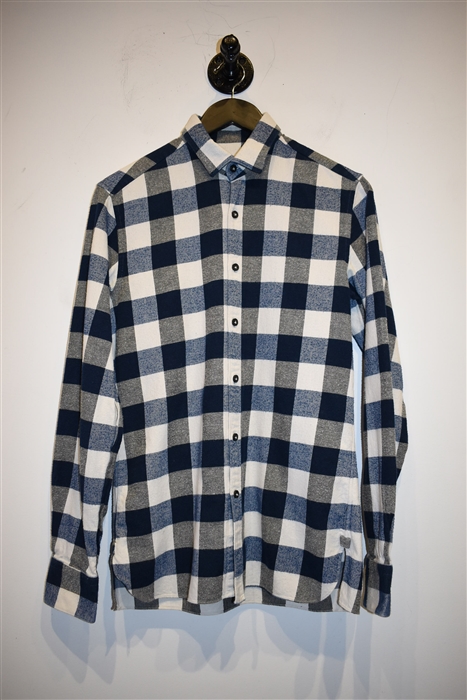 Blue Check Lanvin Button Shirt, size S
