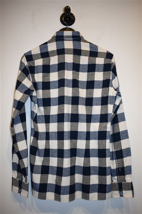 Blue Check Lanvin Button Shirt, size S