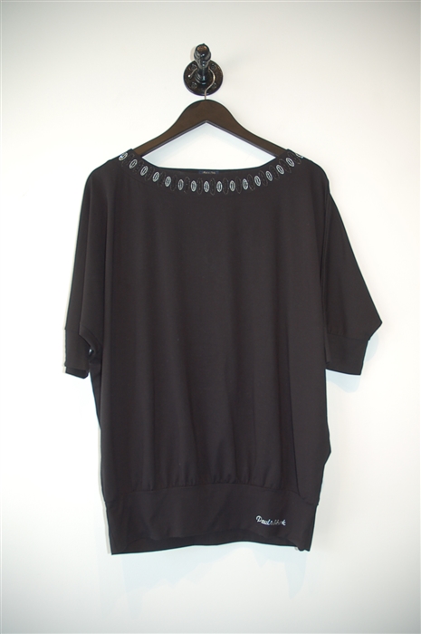 Black Paul & Shark Short-Sleeved Top, size M