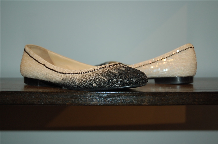 Soft White Chanel Ballet Flats, size 6