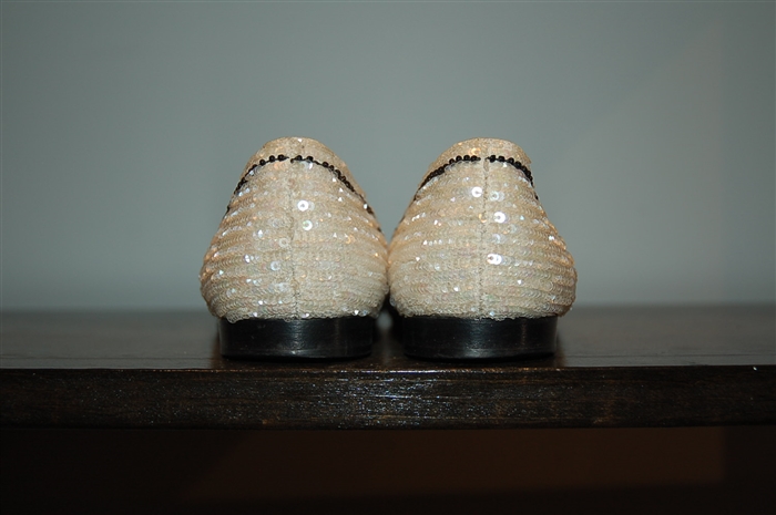 Soft White Chanel Ballet Flats, size 6