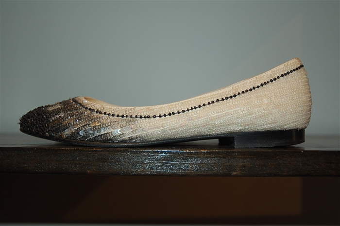 Soft White Chanel Ballet Flats, size 6