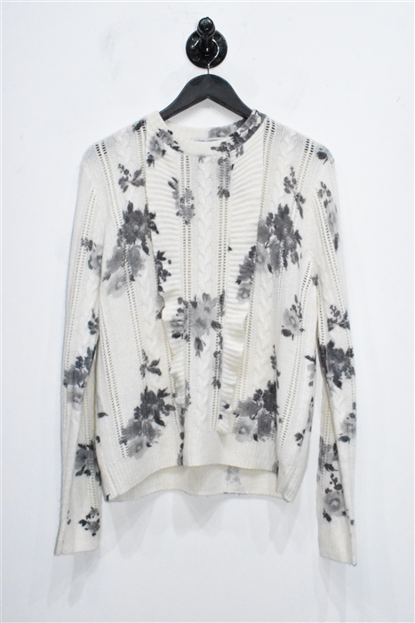 Floral Autumn Cashmere Cashmere Sweater, size L