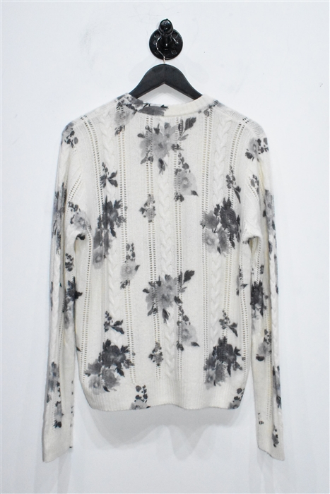 Floral Autumn Cashmere Cashmere Sweater, size L