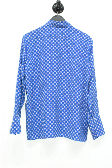 Geometric Sandro Silk Shirt, size M