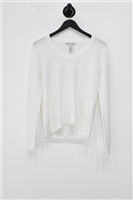 Soft White Autumn Cashmere Pullover, size M