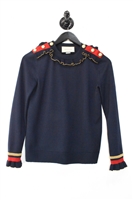 Navy Gucci Pullover, size XS