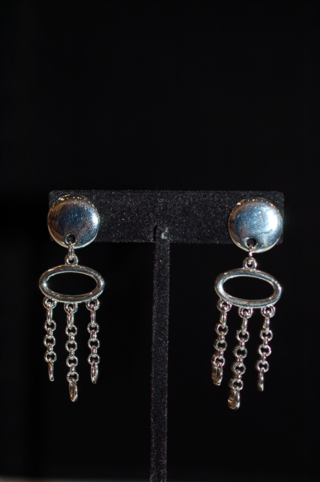 Rhodium Nina Ricci Earrings, size O/S