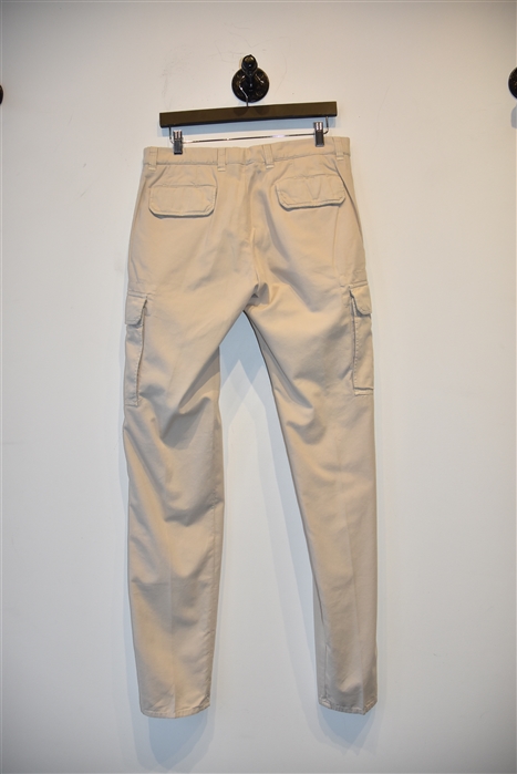 Pale Beige Brunello Cucinelli Cargo Pants, size 34