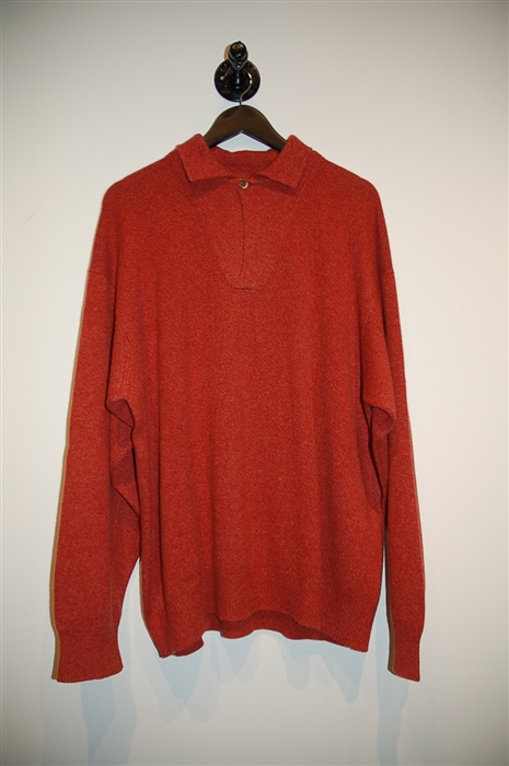 Warm Red Loro Piana Pullover, size 2XL