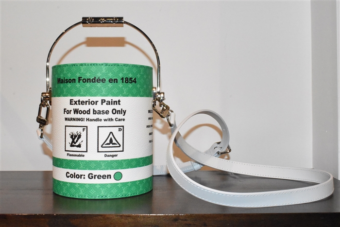 Green & White Louis Vuitton Bucket Bag, size S