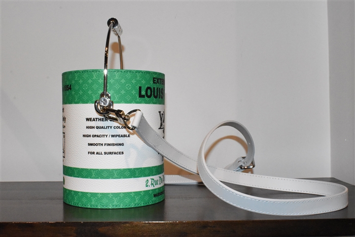 Green & White Louis Vuitton Bucket Bag, size S