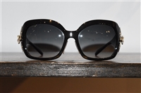 Shiny Black Bulgari Sunglasses, size O/S