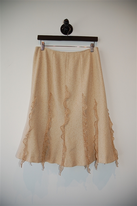 Sandy Beige Escada A-Line Skirt, size L