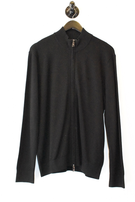 Basic Black Emporio Armani Zippered Sweater, size L