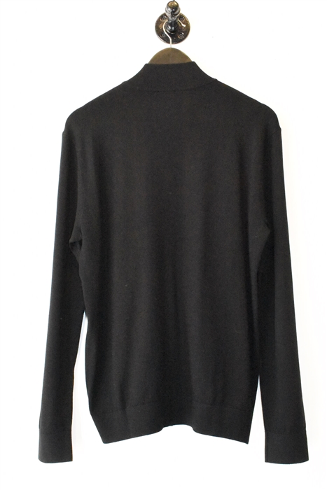 Basic Black Emporio Armani Zippered Sweater, size L