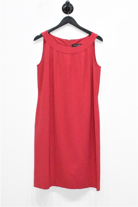 Deep Red St. John Sheath Dress, size 14