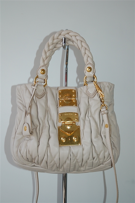 Pale Beige Miu Miu Handbag, size M