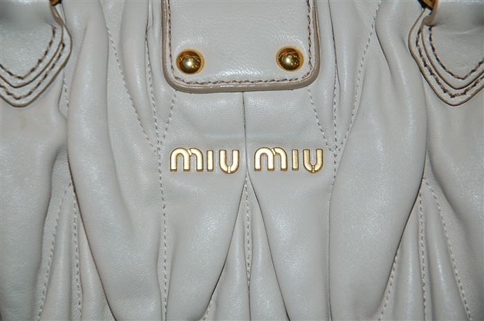 Pale Beige Miu Miu Handbag, size M