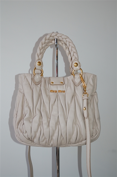 Pale Beige Miu Miu Handbag, size M