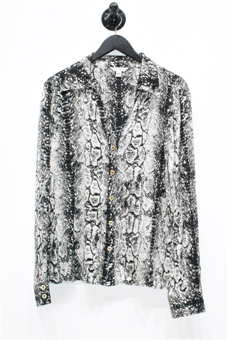 Snakeskin St. John Silk Shirt, size 12