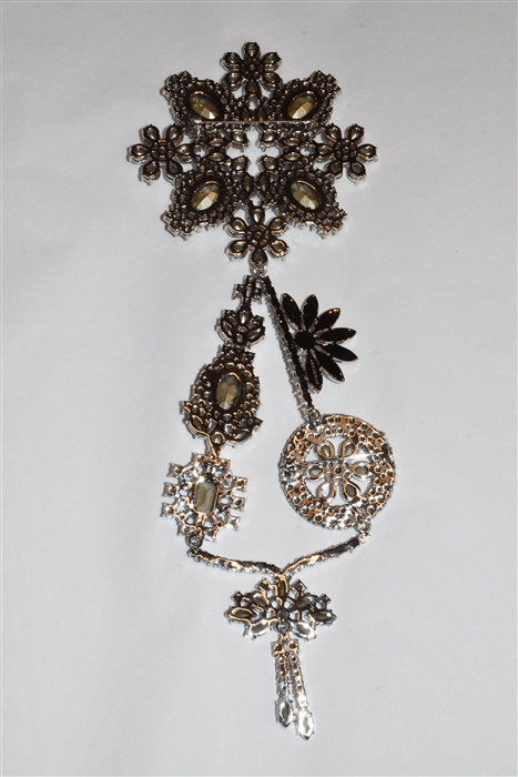 Crystal Burberry Brooch, size O/S