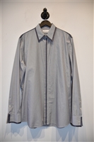 Gray Stripe Alexander McQueen Button Shirt, size XL