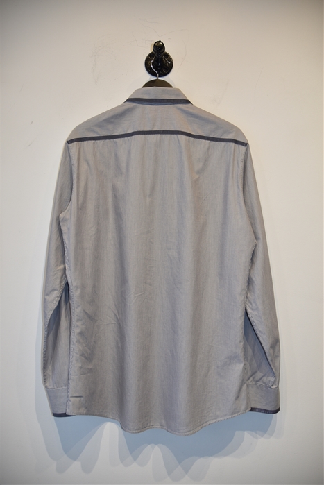 Gray Stripe Alexander McQueen Button Shirt, size XL