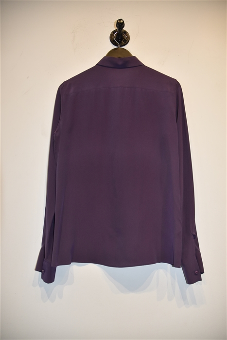 Dark Plum Maison Margiela Silk Shirt, size 6