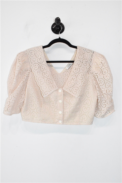 Pale Rose Sandro Cropped Top, size M