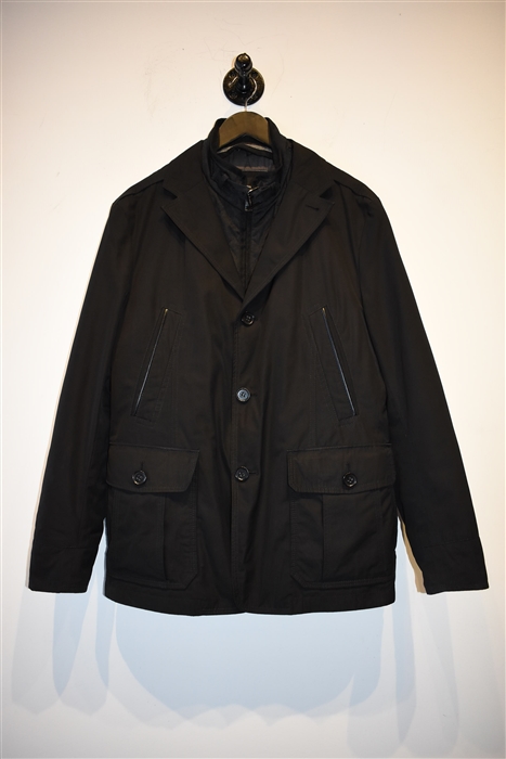 Basic Black Hugo Boss - Boss Coat, size L