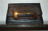 Black Leather Gucci - Vintage Clutch, size L