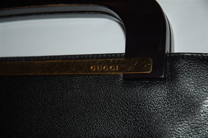 Black Leather Gucci - Vintage Clutch, size L