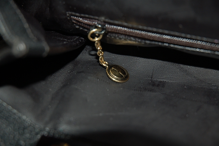 Black Leather Gucci - Vintage Clutch, size L