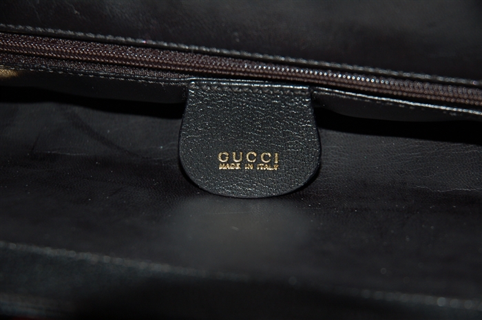 Black Leather Gucci - Vintage Clutch, size L