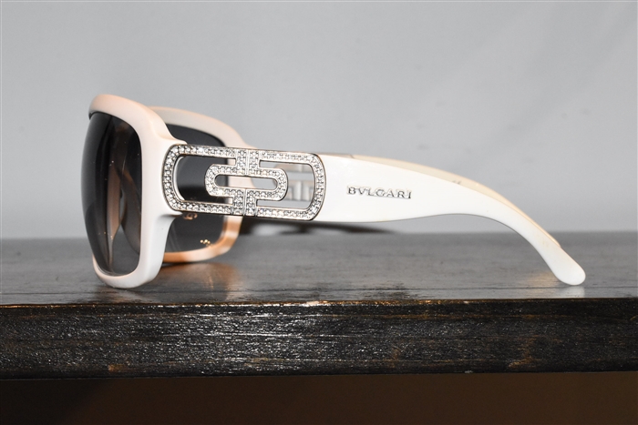 Soft White Bulgari Sunglasses, size O/S