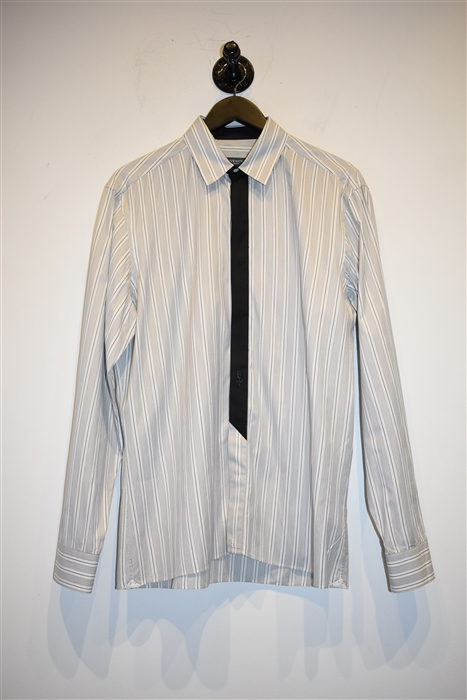 White Stripe Givenchy Button Shirt, size L