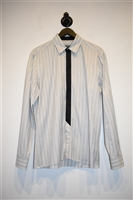 White Stripe Givenchy Button Shirt, size L