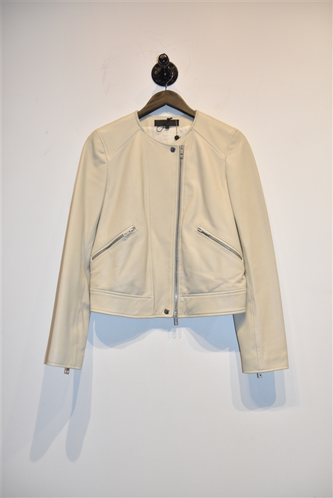 Cream Rag & Bone Leather Jacket, size 8