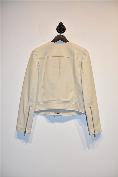Cream Rag & Bone Leather Jacket, size 8