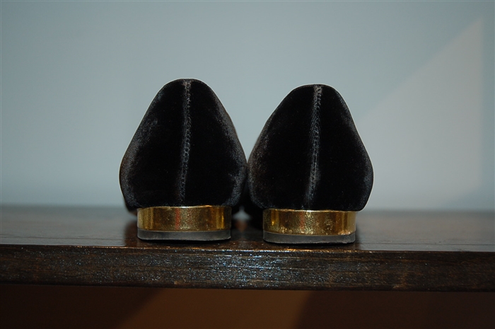 Black Velvet Charlotte Olympia Slippers, size 7