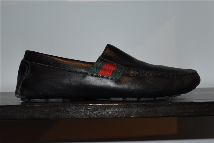 Black Leather Gucci Moccasin, size 7.5