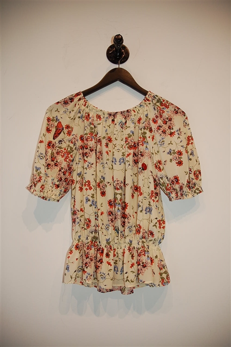 Floral Maje Off-Shoulder Top, size S