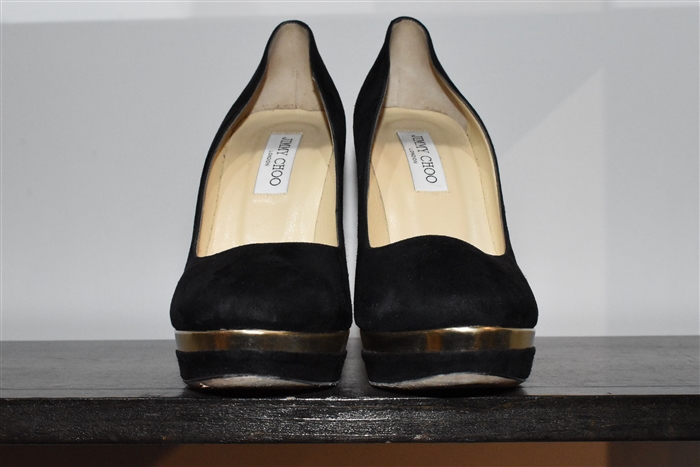 Black Suede Jimmy Choo Pumps, size 10.5